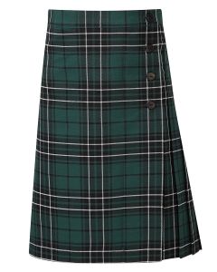 Polam Hall Girls Kilt - Green Tartan